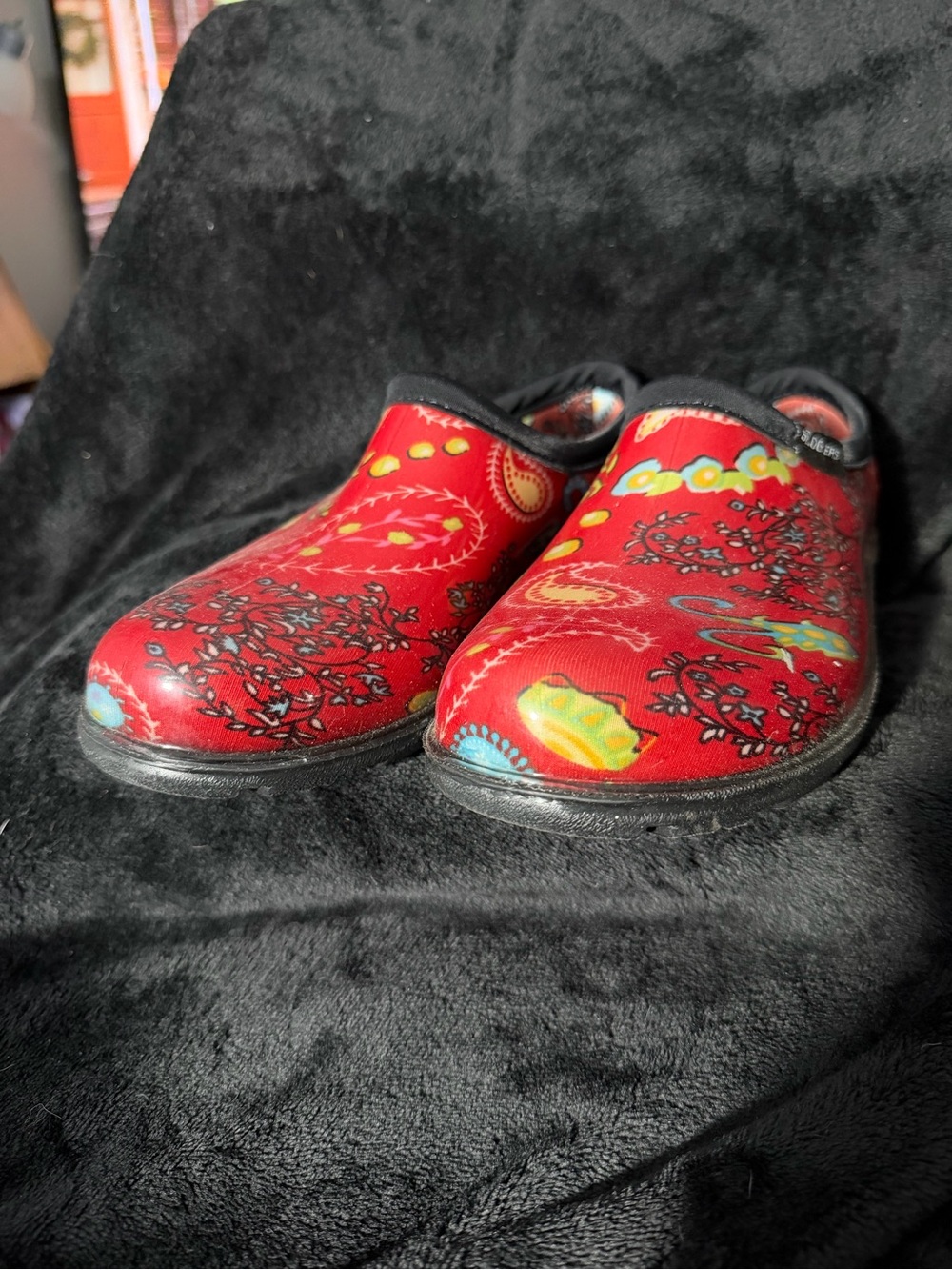Sloggers Red Paisley Slip-On Kids Shoes